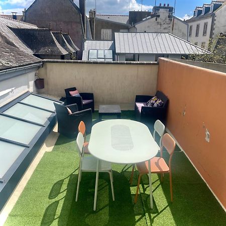 Agréable appartement en plein centre avec terrasse Concarneau Exterior foto