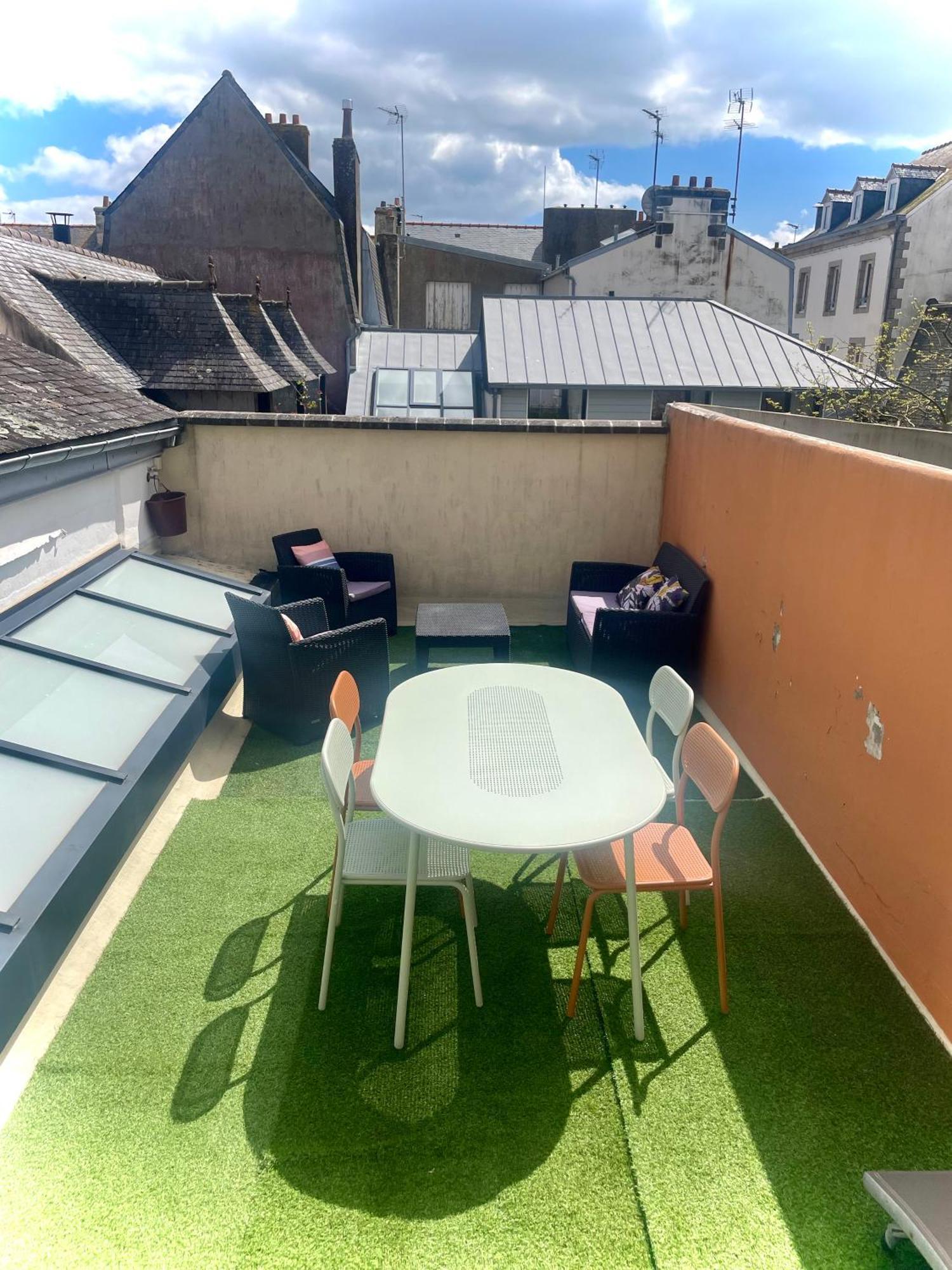 Agréable appartement en plein centre avec terrasse Concarneau Exterior foto